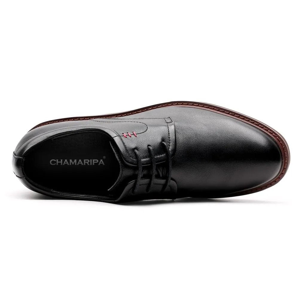 7 CM / 2.76 Inches CMR CHAMARIPA Dress Elevator Shoes Genuine Leather Tall Men Shoes