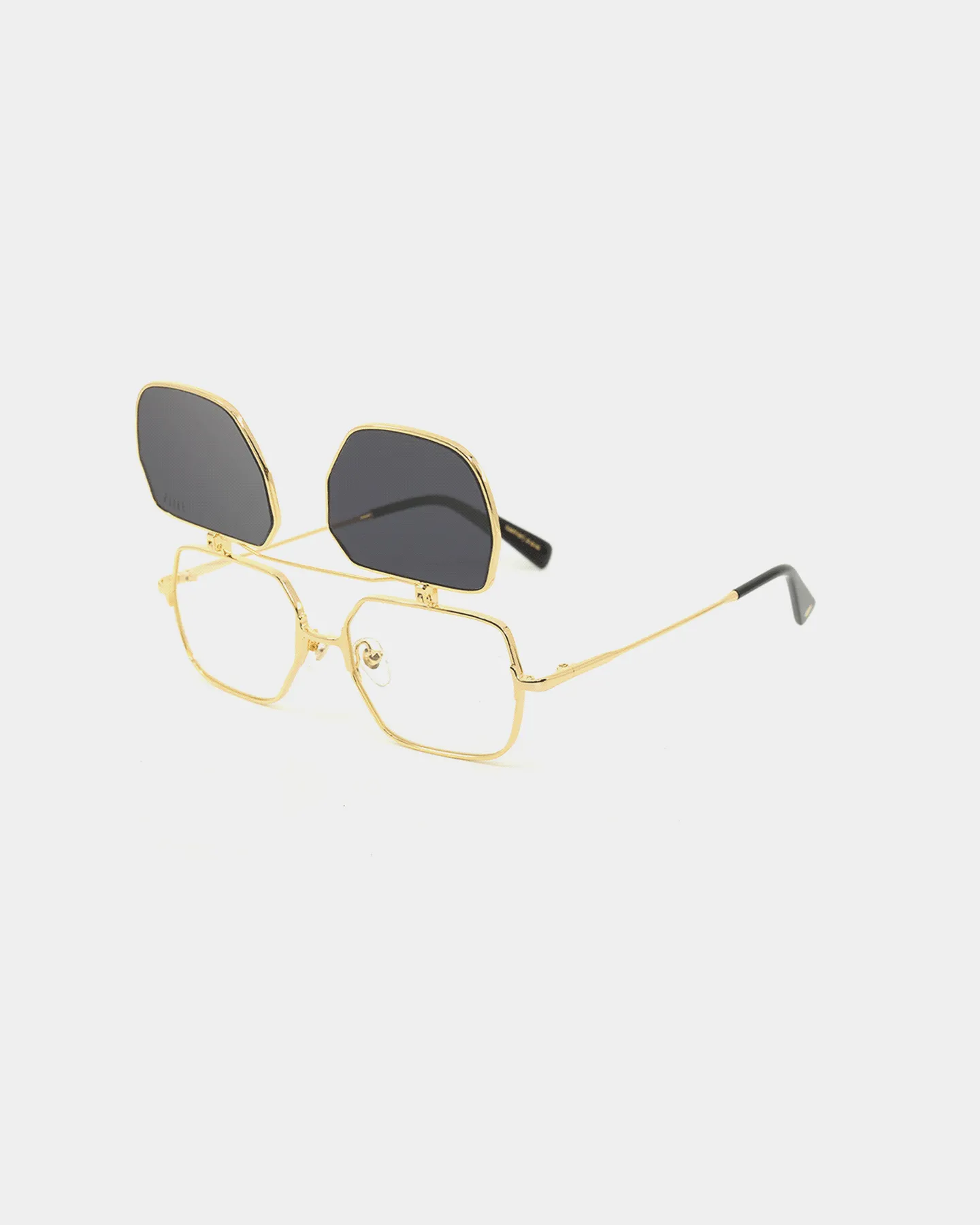 9FIVE Clarity Flip Up Glasses Black/Gold