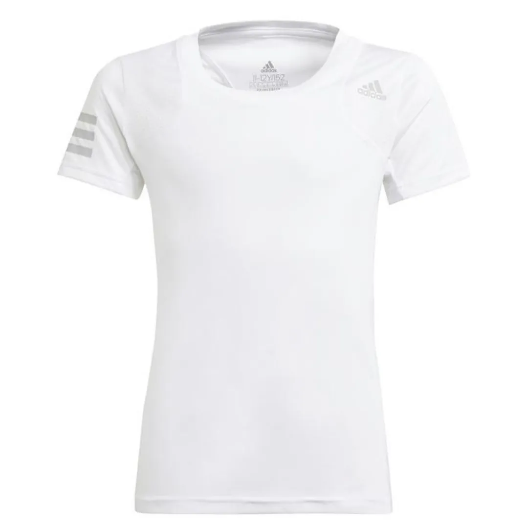 Adidas Girls Club Tee - White/Grey Two