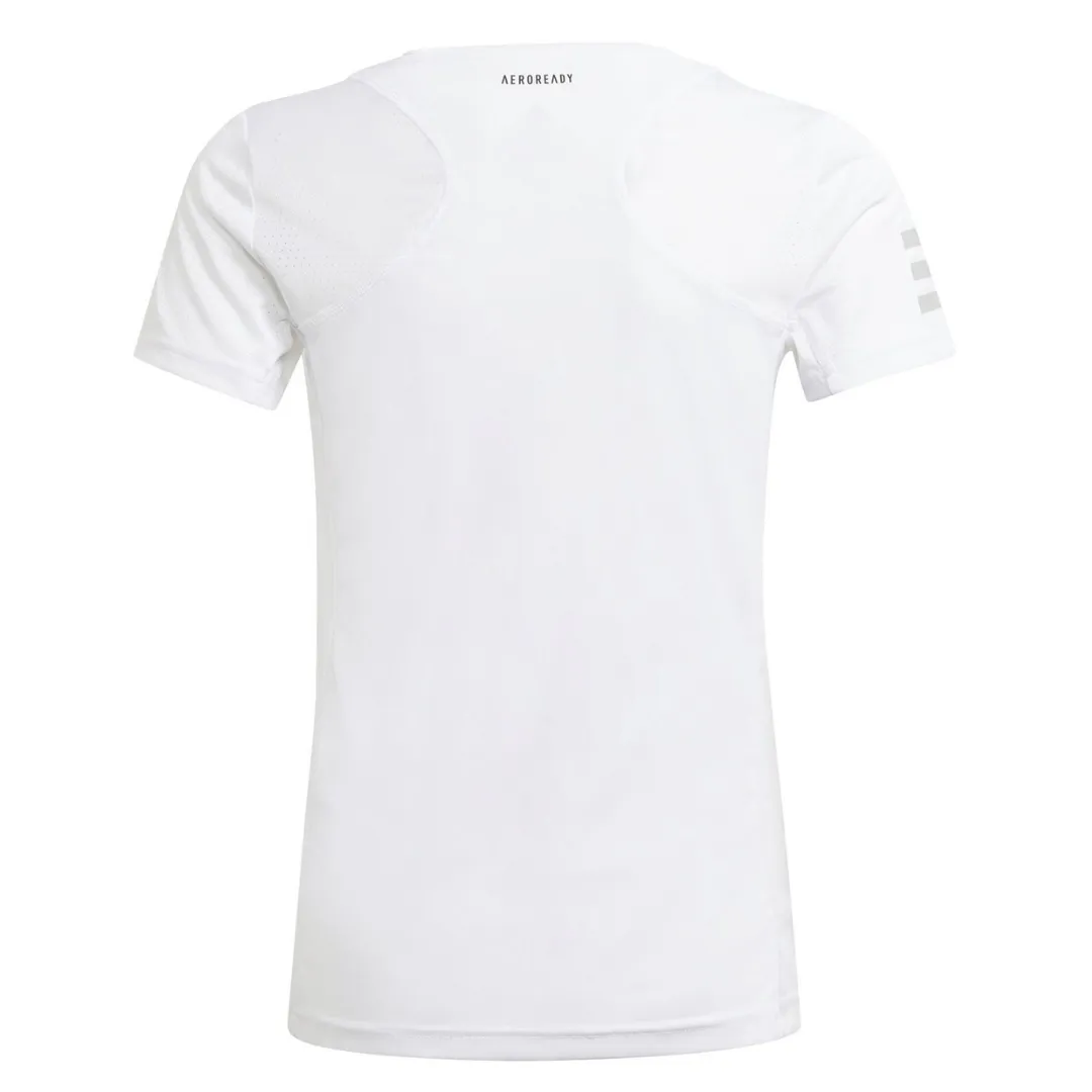 Adidas Girls Club Tee - White/Grey Two