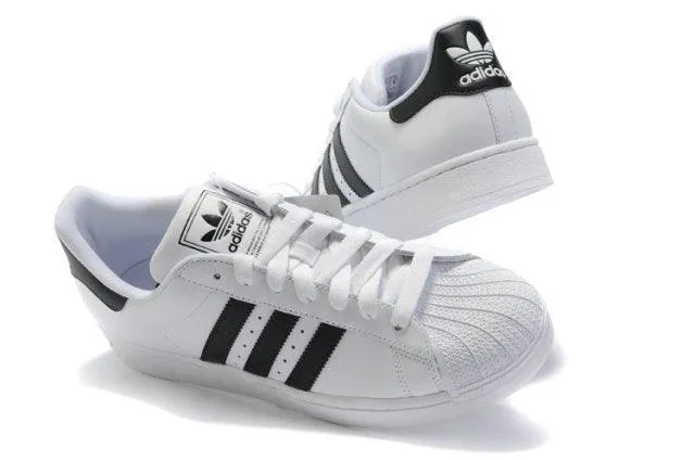 Adidas Originals Superstar 2 Leather Casual Sneakers White Black