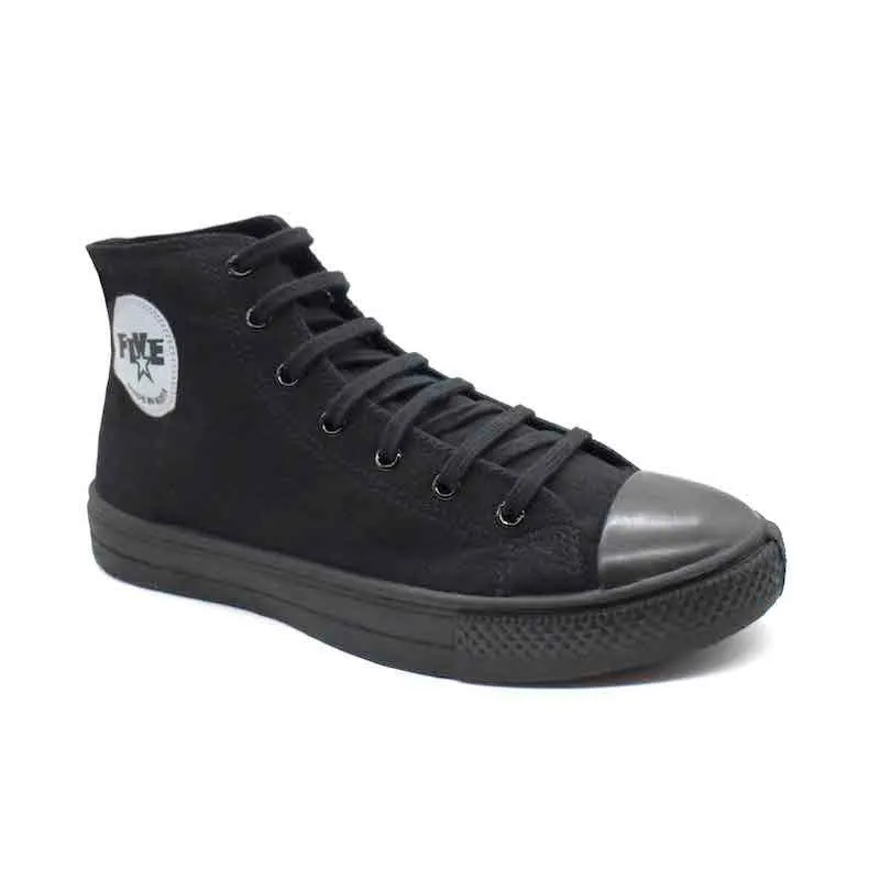 Amka Hi-Cut Canvas Shoes - Black