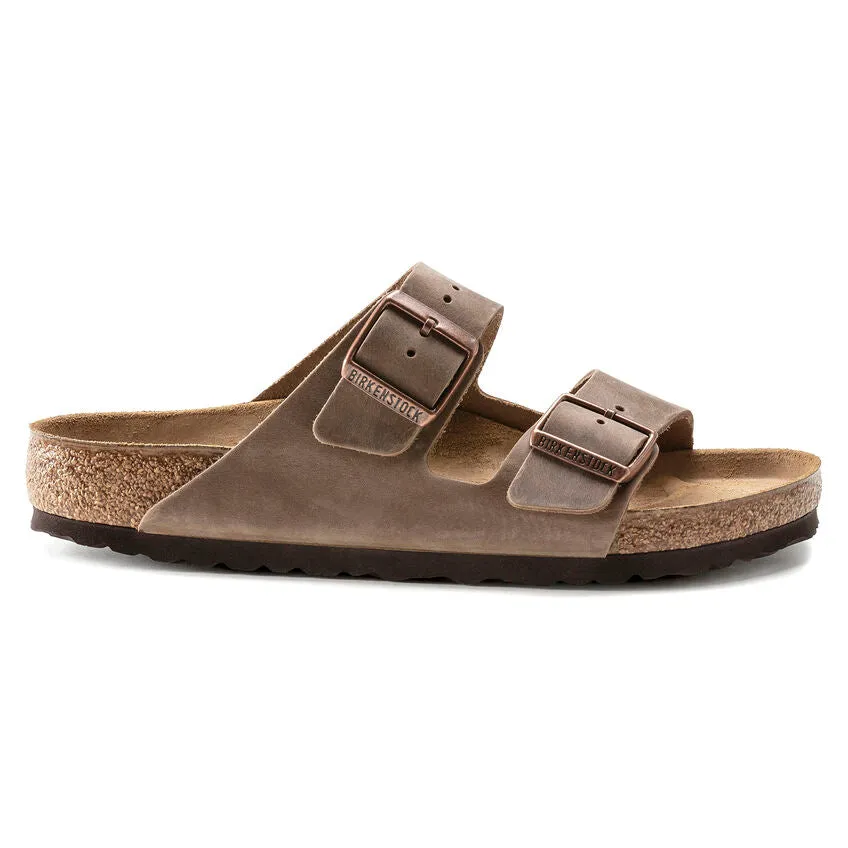 'Birkenstock USA' Women's Arizona Oiled Leather Sandal - Tobacco