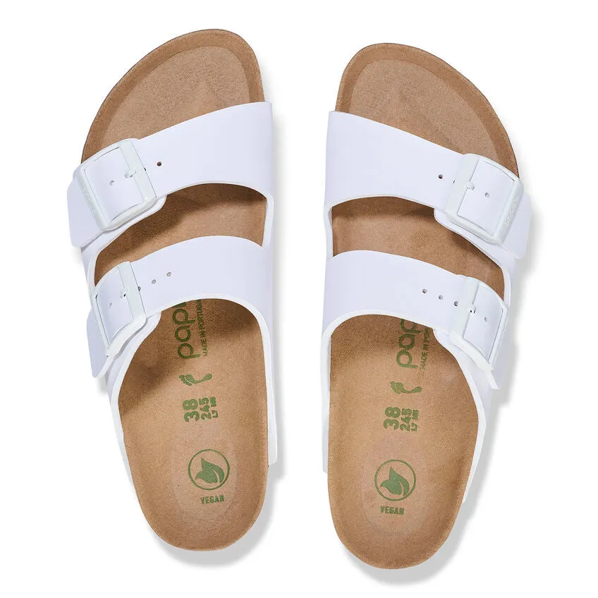 'Birkenstock' Women's Arizona Flex Platform Birko-Flor Sandal - White