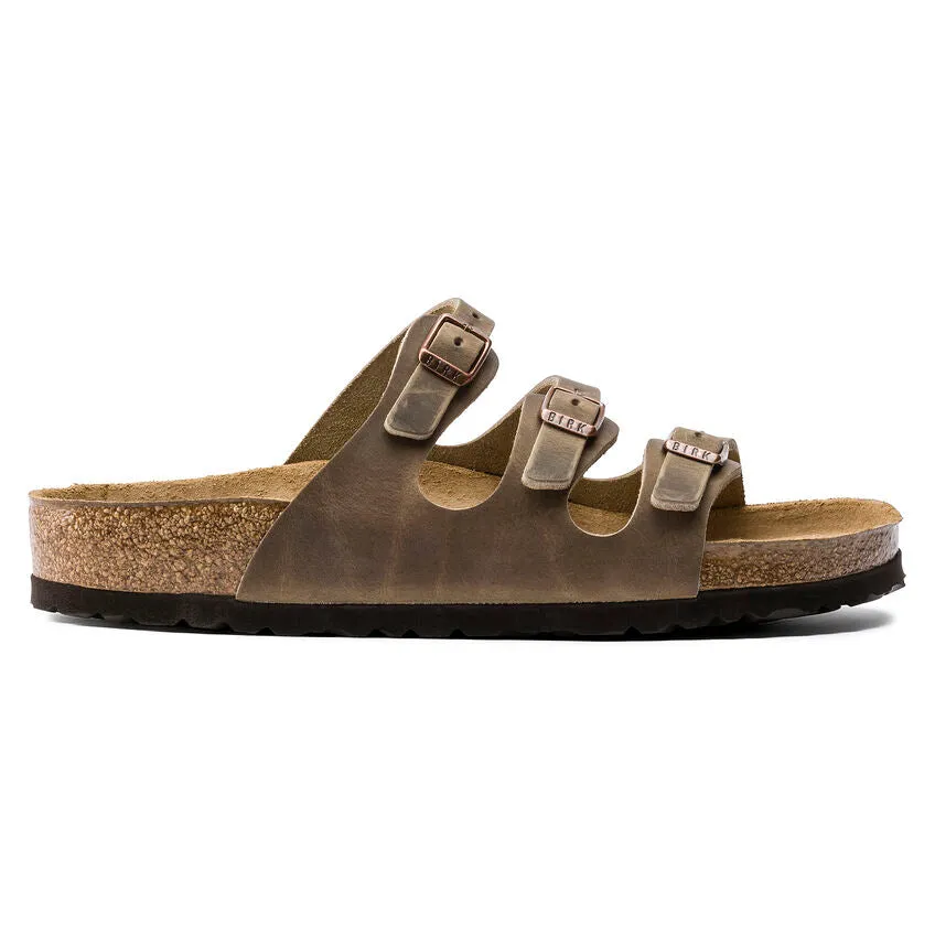 'Birkenstock' Women's Florida Soft Footbed Leather Sandal - Tobacco Brown