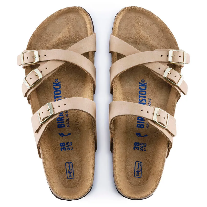 'Birkenstock' Women's Franca Soft Bed Leather Sandal - Sandcastle