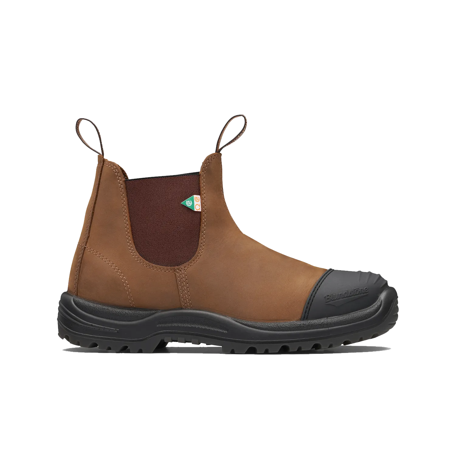 Blundstone 169 - Work & Safety Boot Rubber Toe Cap Saddle Brown