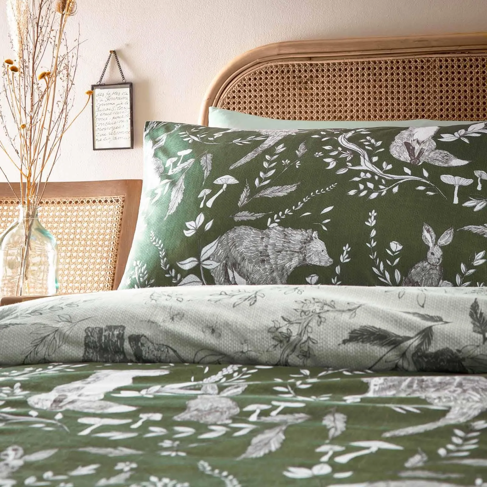 Buckthorn Evergreen Duvet Cover Set