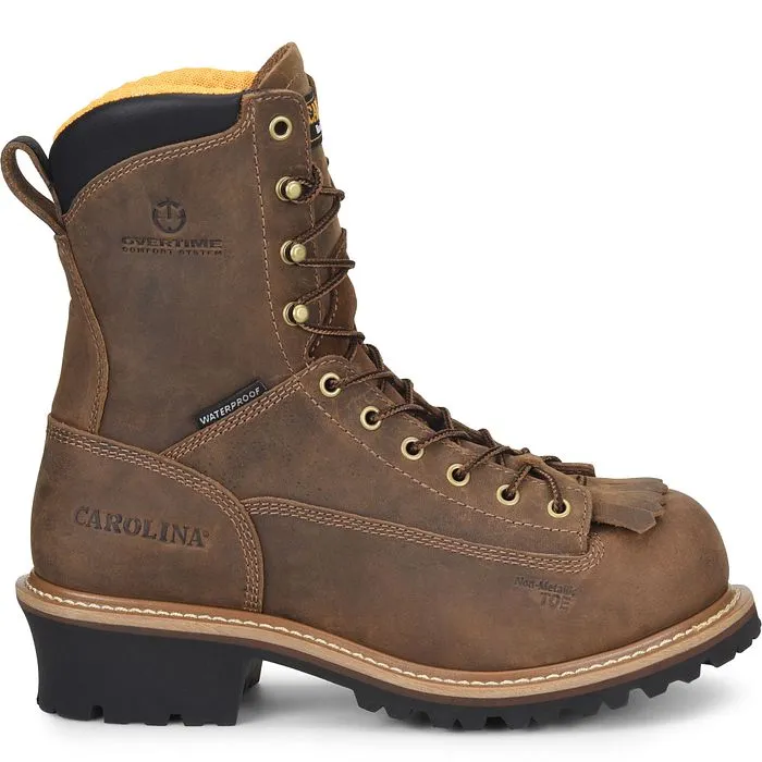 Carolina Men’s DRILLER 8” Comp Toe WP Logger Work Boot - Brown - CA9828