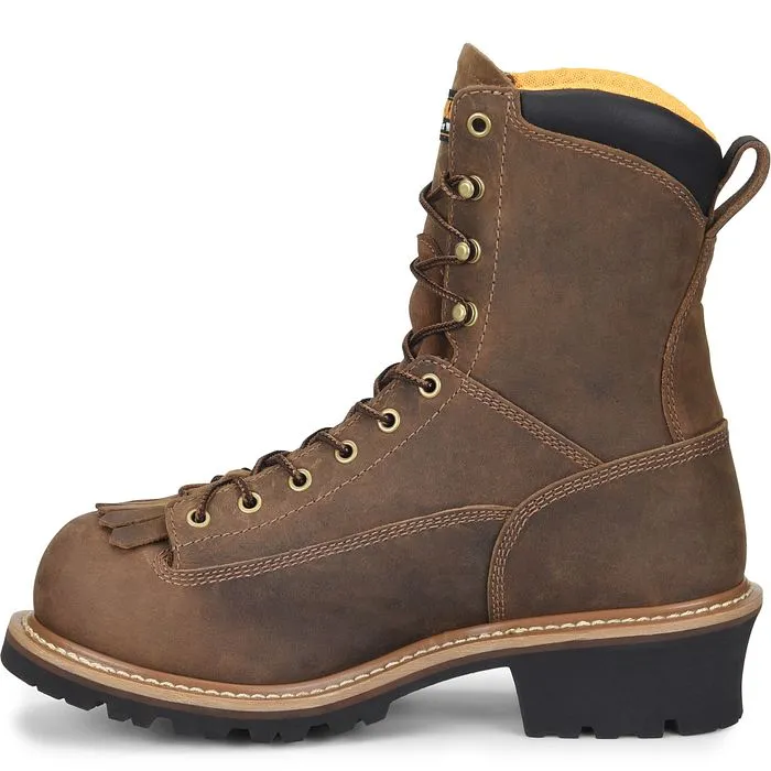 Carolina Men’s DRILLER 8” Comp Toe WP Logger Work Boot - Brown - CA9828