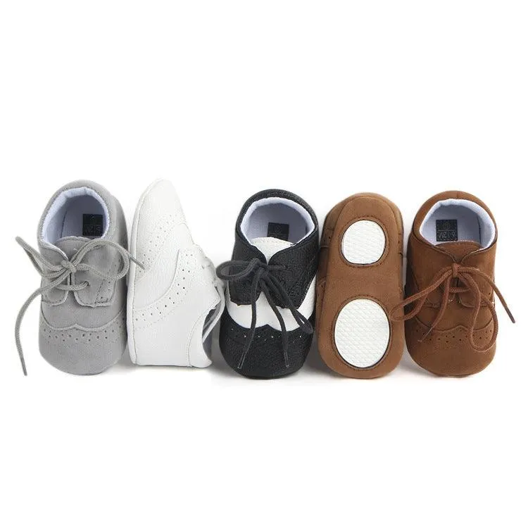 Cotton Uppers Non-Slip Baby Walking Shoes with Semi-Rubber Soles