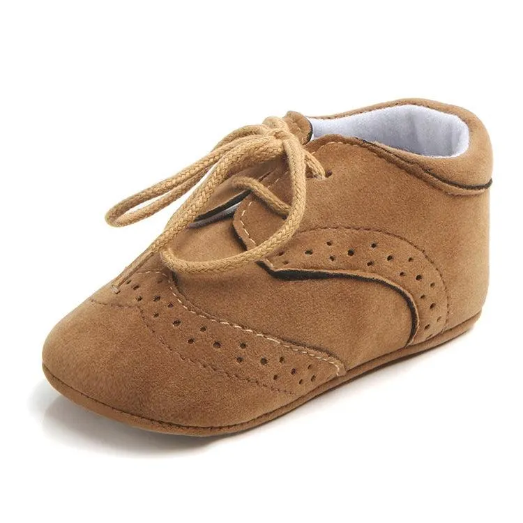 Cotton Uppers Non-Slip Baby Walking Shoes with Semi-Rubber Soles