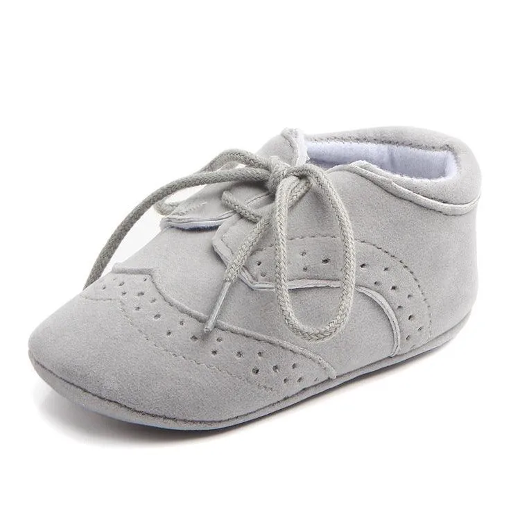 Cotton Uppers Non-Slip Baby Walking Shoes with Semi-Rubber Soles