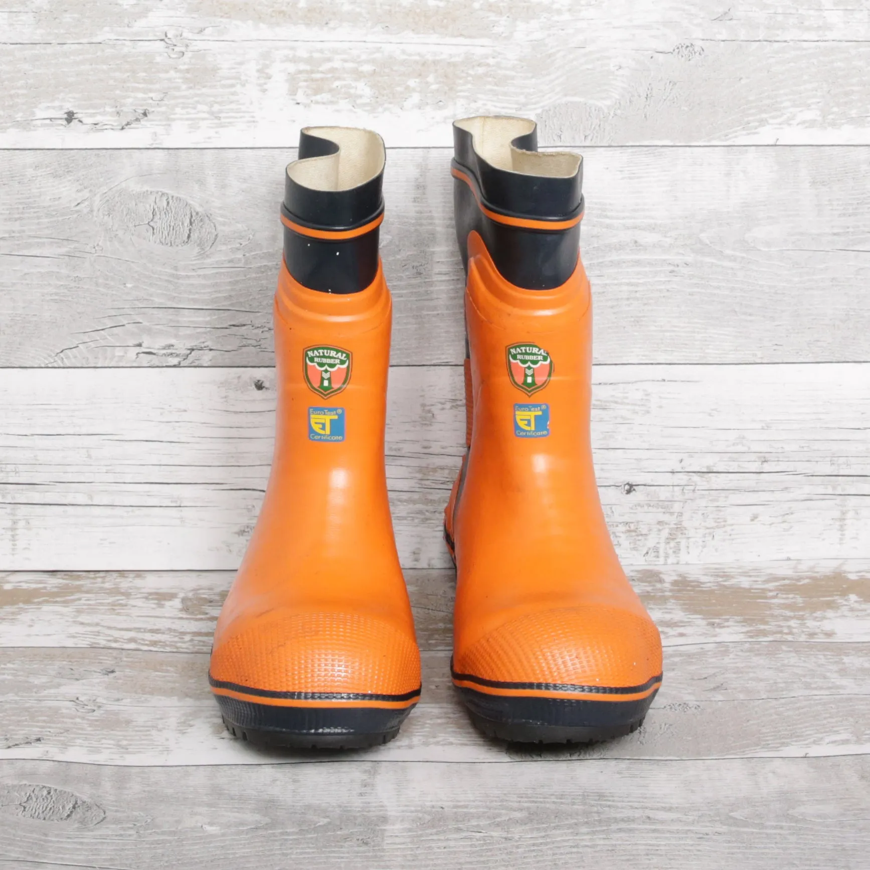 De-Branded Steel Toe Cap Chainsaw Class 2 Wellington Boots UK4