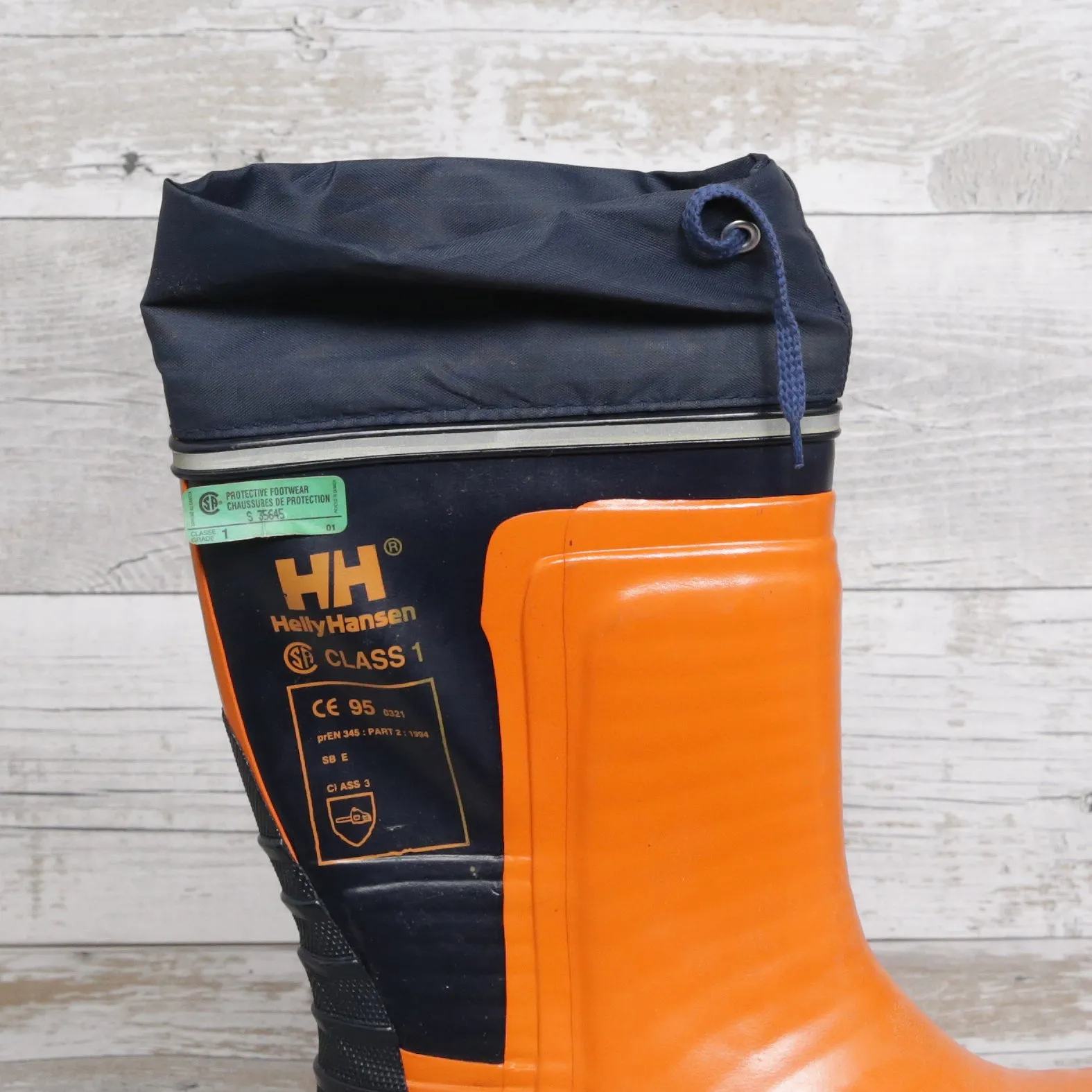 De-Branded Steel Toe Cap Chainsaw Class 3 Wellington Boots UK5.5