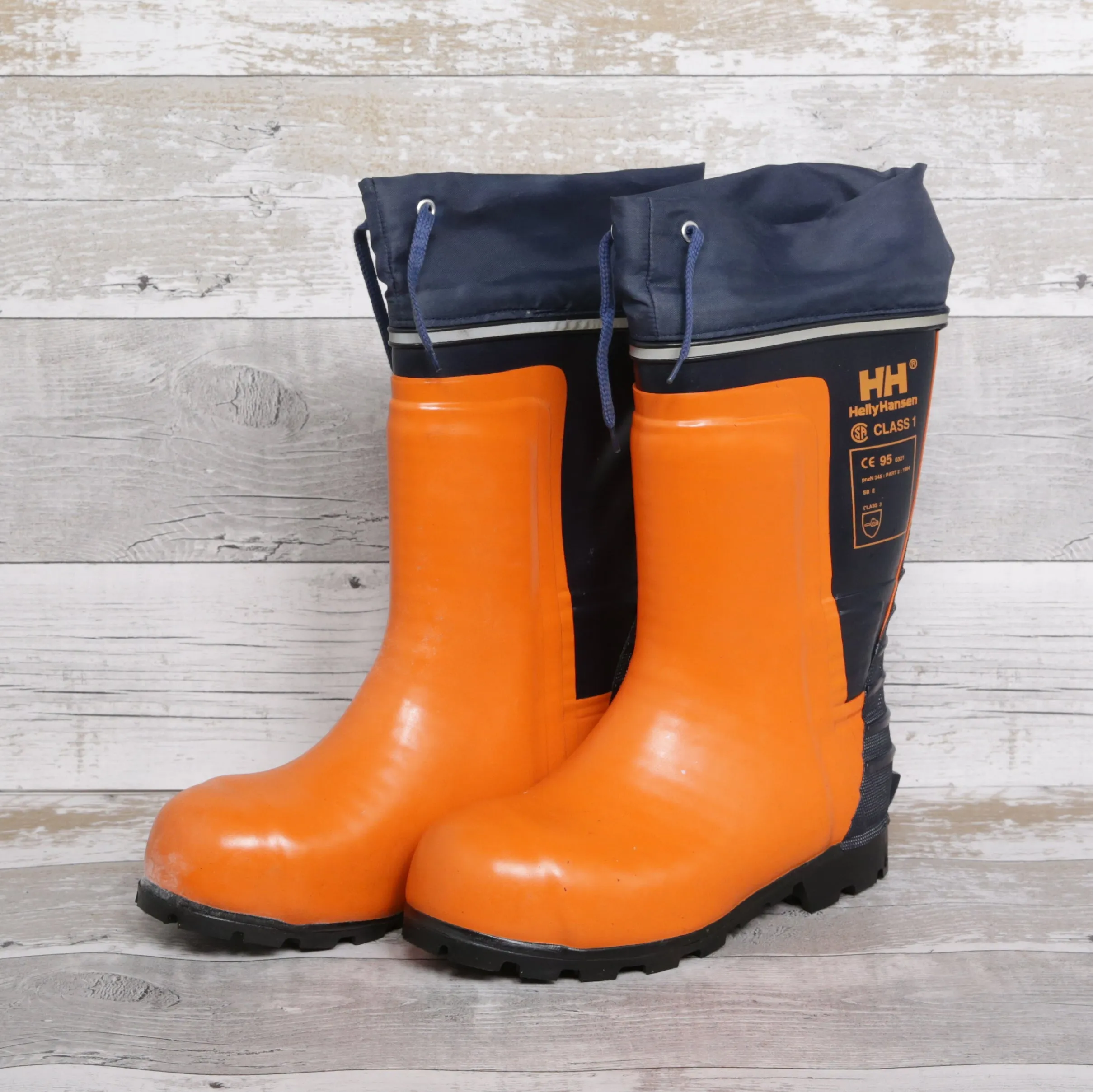 De-Branded Steel Toe Cap Chainsaw Class 3 Wellington Boots UK7.5