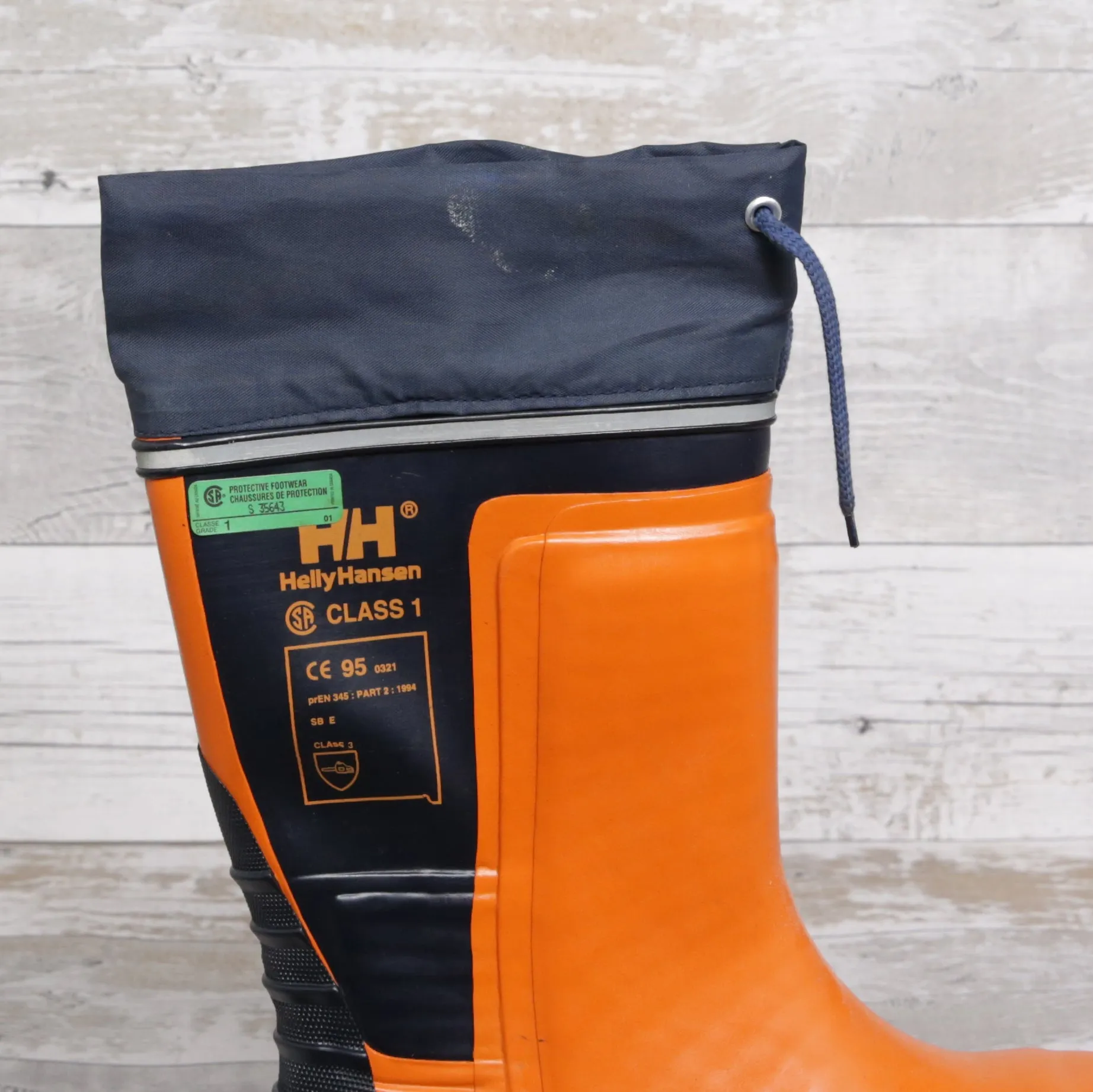 De-Branded Steel Toe Cap Chainsaw Class 3 Wellington Boots UK7.5