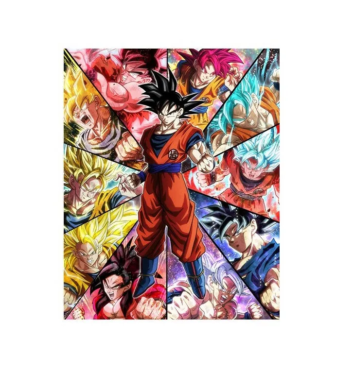 Dragon Ball Z Goku Vegeta Illusion Flip Image, Hologram Motion Lenticular Anime Poster (40x30 Cms)