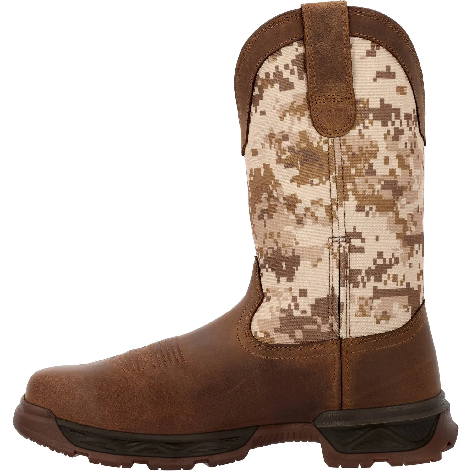 Durango Mens Ranger XP ST WP Dusty Brown/Camo Leather Work Boots