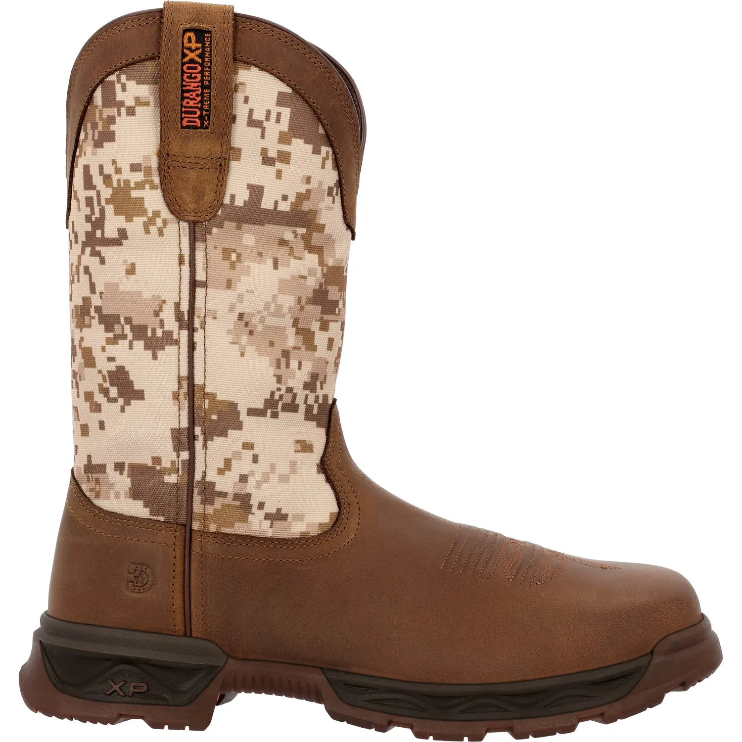 Durango Mens Ranger XP ST WP Dusty Brown/Camo Leather Work Boots