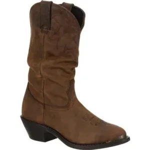 DURANGO® WOMEN'S DISTRESSED TAN SLOUCH WESTERN BOOT | Rd542