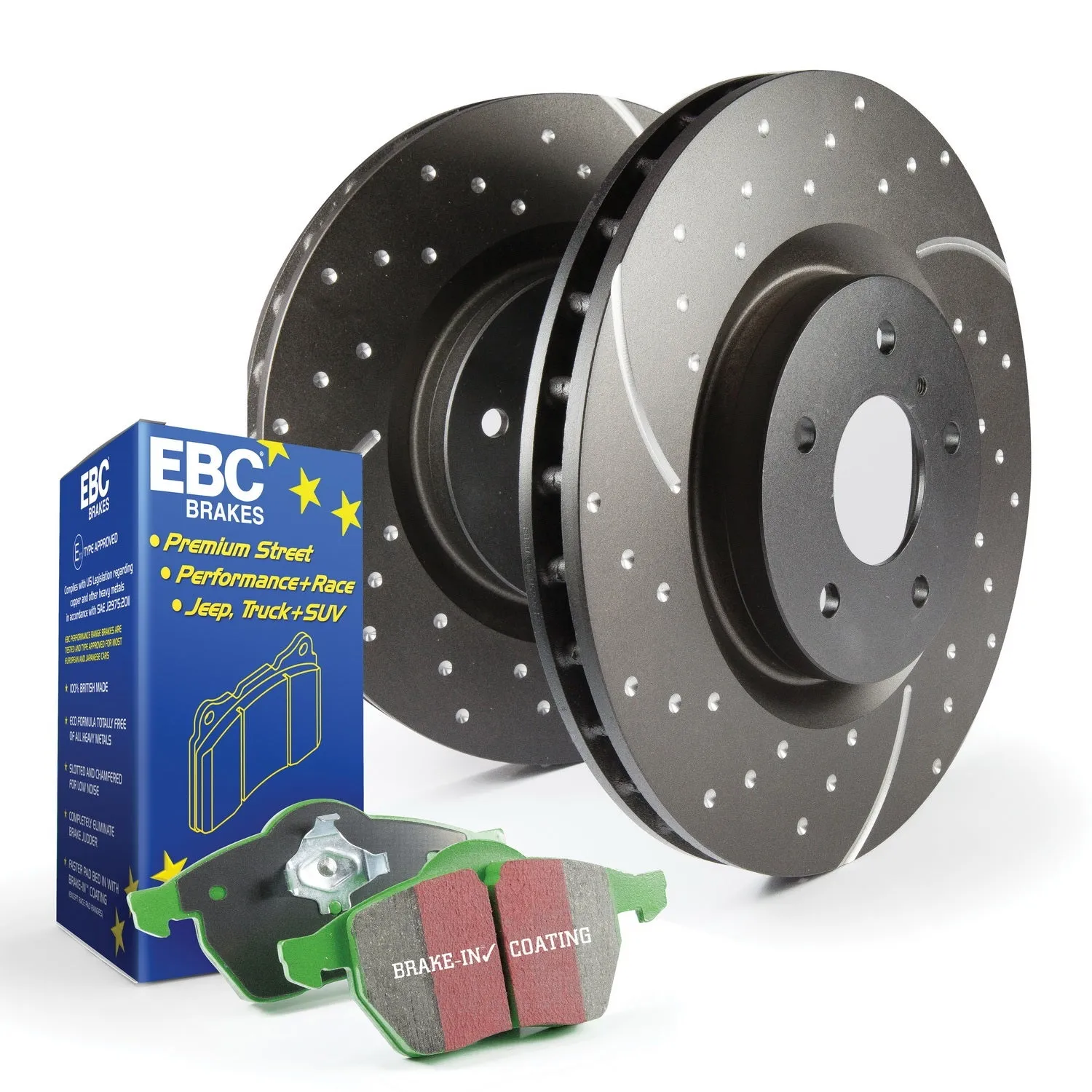 EBC Brakes S10KF1075 S10 Kits Greenstuff 2000 and GD Rotors