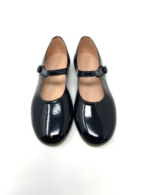 Elegant Button Mary Jane - Patent Black