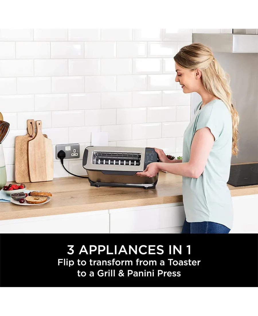 Foodi 3-in-1 Toaster, Grill & Panini Press | Stainless Steel