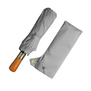 Grey Automatic Windproof Folding Umbrella