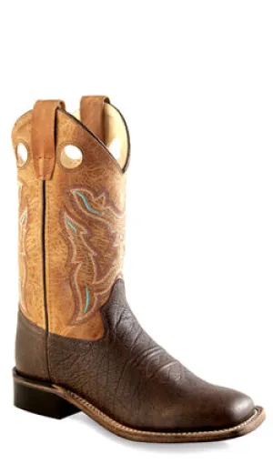 Jama Boys Brown Cowboy Square Toe Boots Style BSC1819