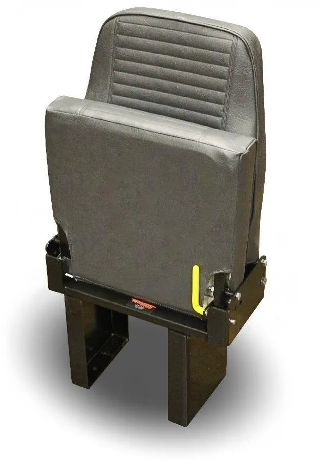 Jump Seat 09 - Floor Mounted Flip-Up Seat with 2 Point Seat Belt in Gray Vinyl