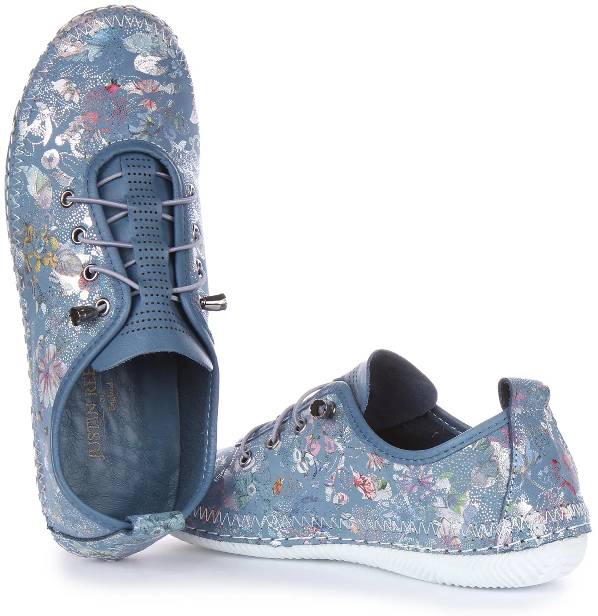 Justinreess England Lita In Blue Floral For Women