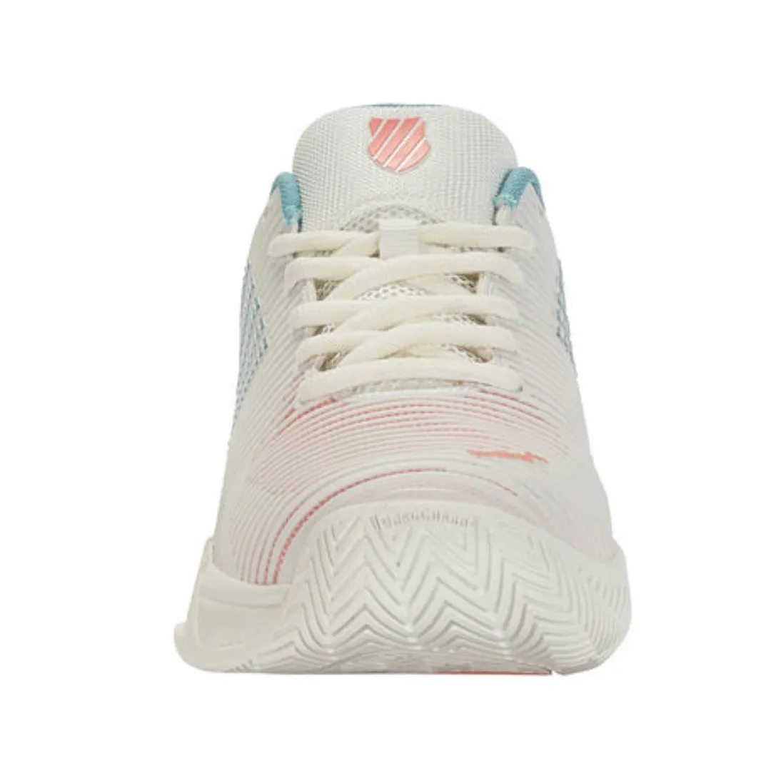 K Swiss Hypercourt Express 2 Women Tennis Shoes - Blanc De Blanc/Nile Blue/Desert Flower