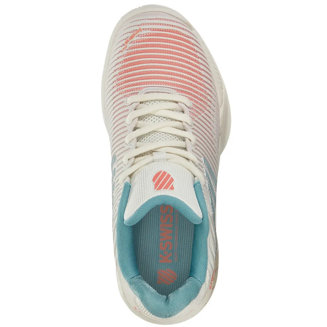 K Swiss Hypercourt Express 2 Women Tennis Shoes - Blanc De Blanc/Nile Blue/Desert Flower