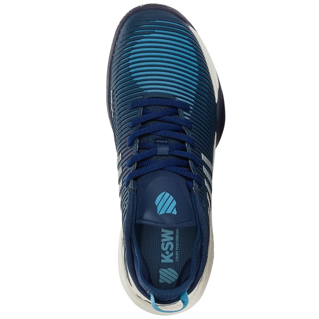 K Swiss Hypercourt Supreme Men Tennis Shoes - Blue Opal /Blanc De Blanc /Lollipop