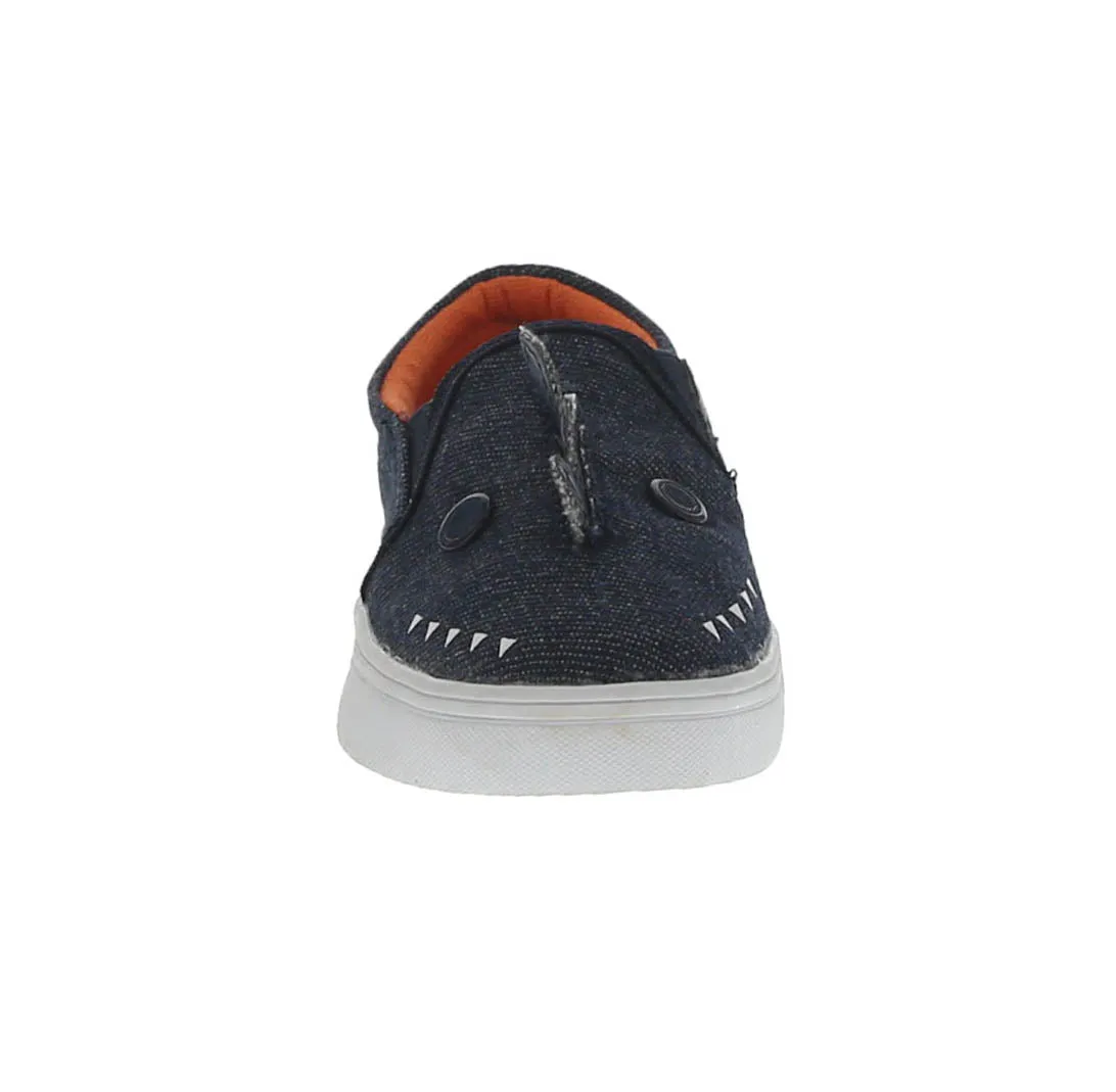 KID'S SHOES NAVY/DENIM FABRIC TENNIS 93321-18