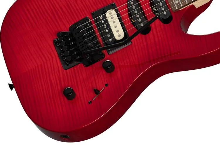 Kramer STRIKER FIGURED HSS Electric Guitar (Transparent Red)