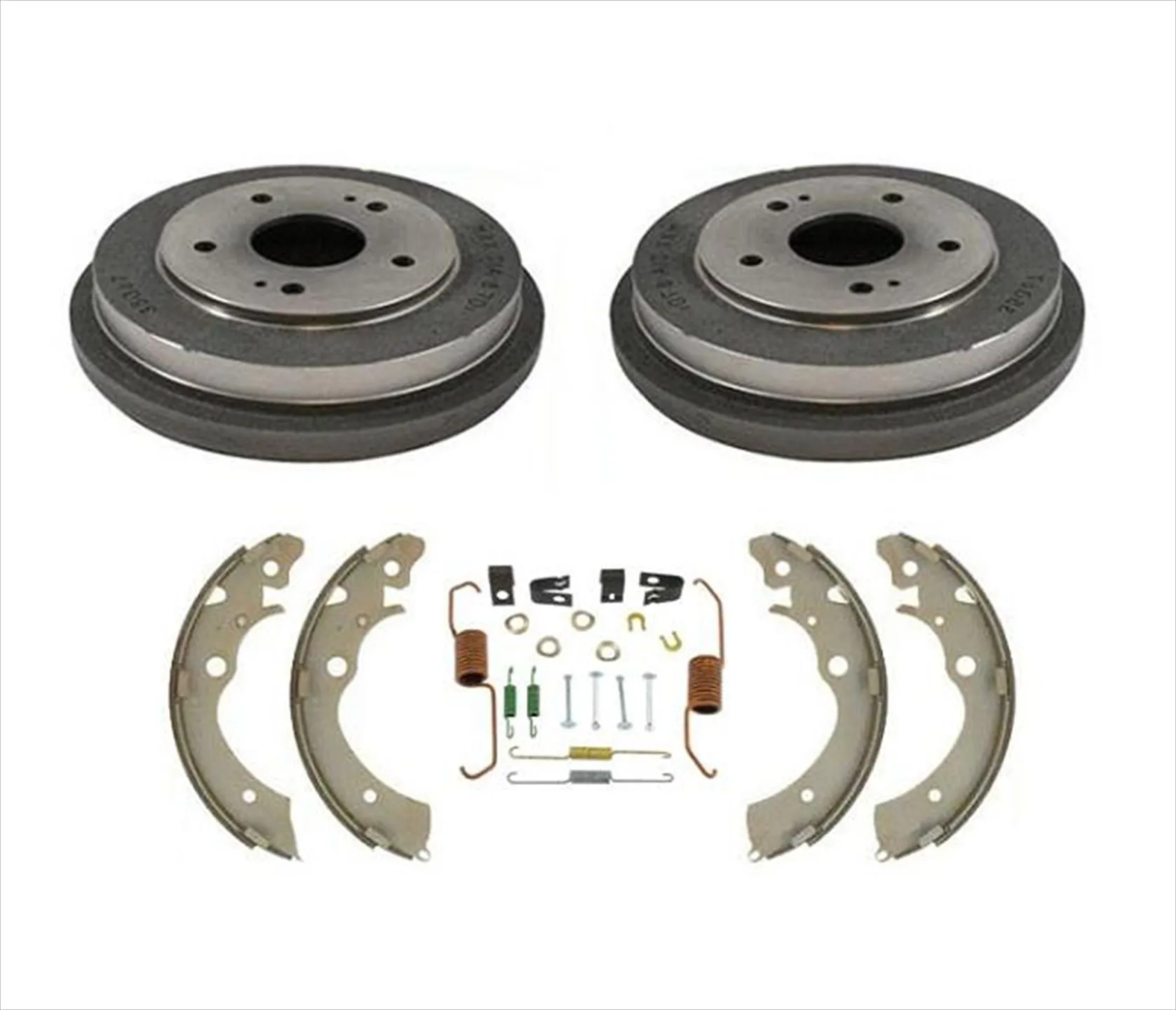 Left and Right Rear Brake Drums Brake Shoes & Spring Kit for Honda CRV 1997-2001