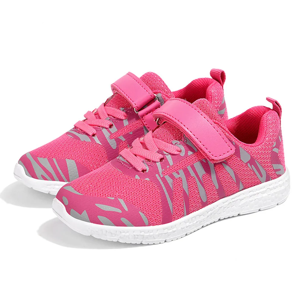 Little Kids Girls Non-Slip Strap Athletic Breathable Mesh Sneakers Running Tennis Shoes