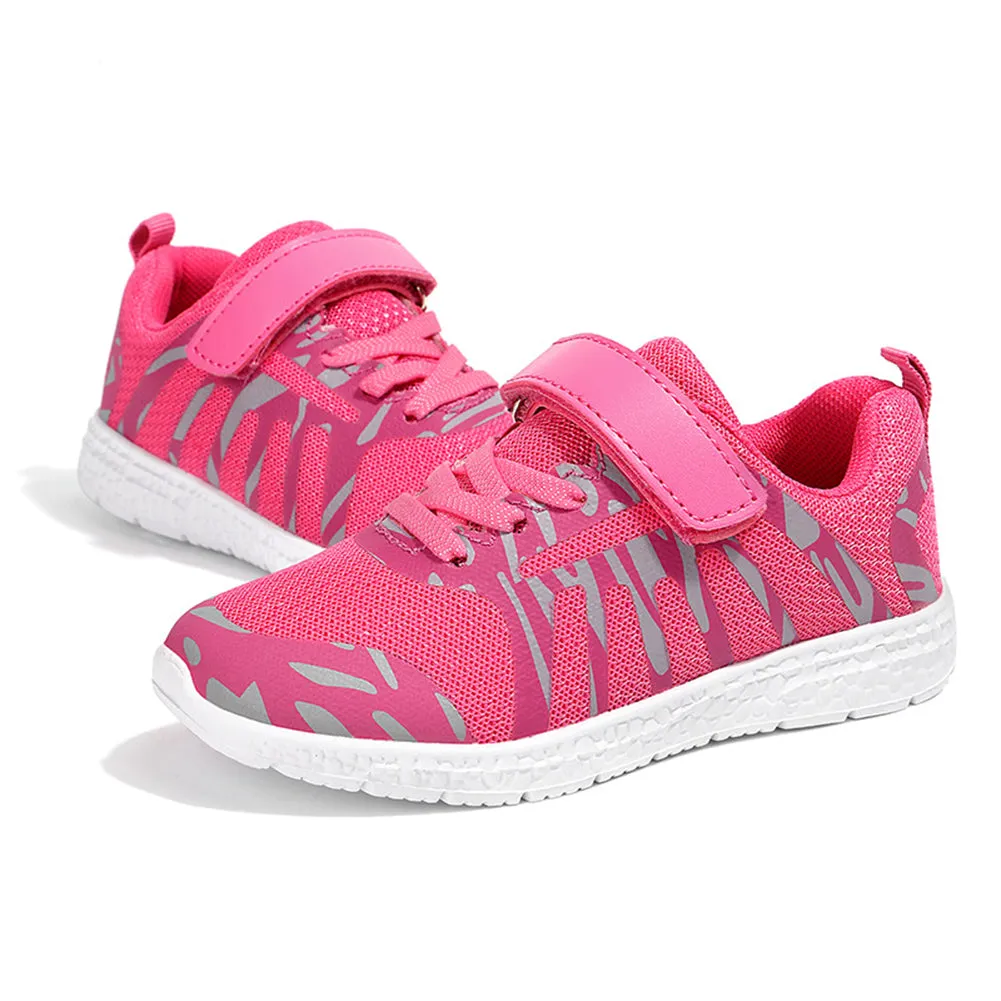 Little Kids Girls Non-Slip Strap Athletic Breathable Mesh Sneakers Running Tennis Shoes