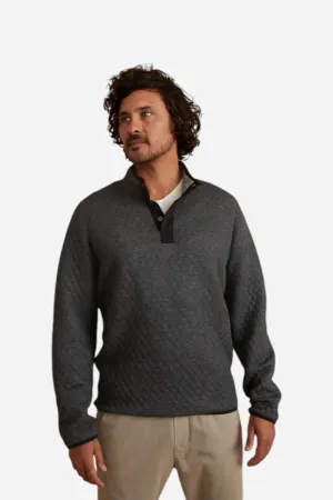 Marine Layer Corbet Reversible Pullover Charcoal/Grey