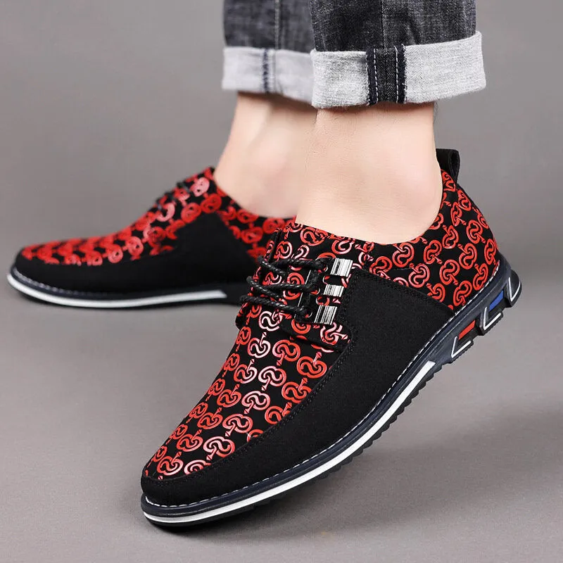 Men Microfiber Leather Splicing Non-Slip Metal Buckle Soft Casual Shoes EU 49/EU 50