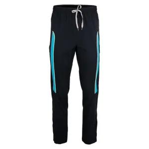 Men's Backspin Track Tennis Pants Black and Hawaiian Ocean