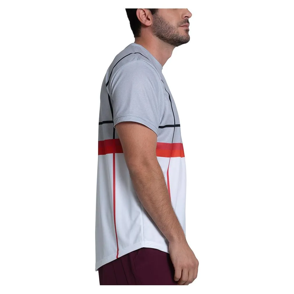 Men's Borderline Short Sleeve Tennis Top Zinc