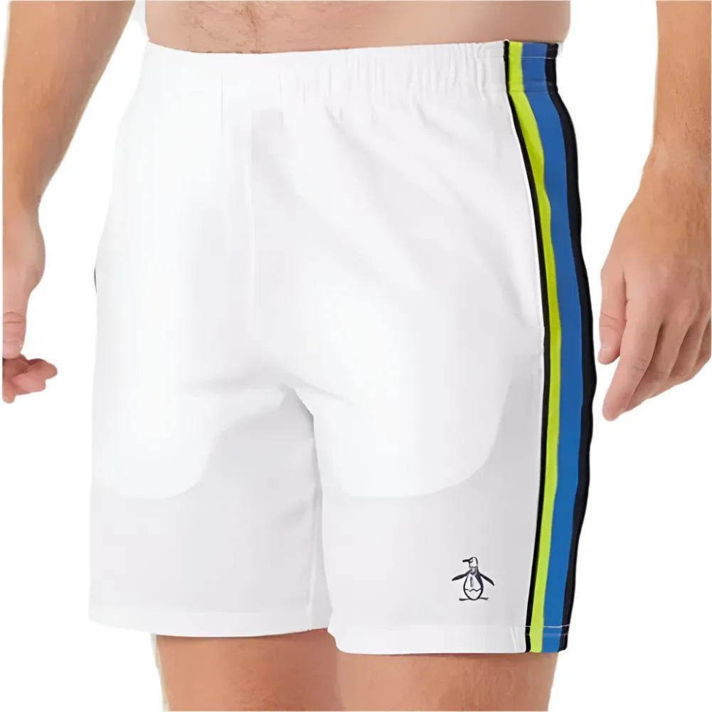 Men`s Side Stripe Tennis Short Bright White