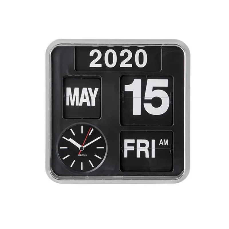 Mini Flip Clock – Silver