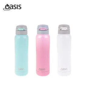 Oasis Stainless Steel Insulated Sports Water Bottle with Straw 500ML