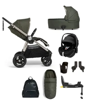 Ocarro Pushchair Bundle with Maxi-Cosi Pebble 360 Pro² (8 Pieces) - Hunter Green