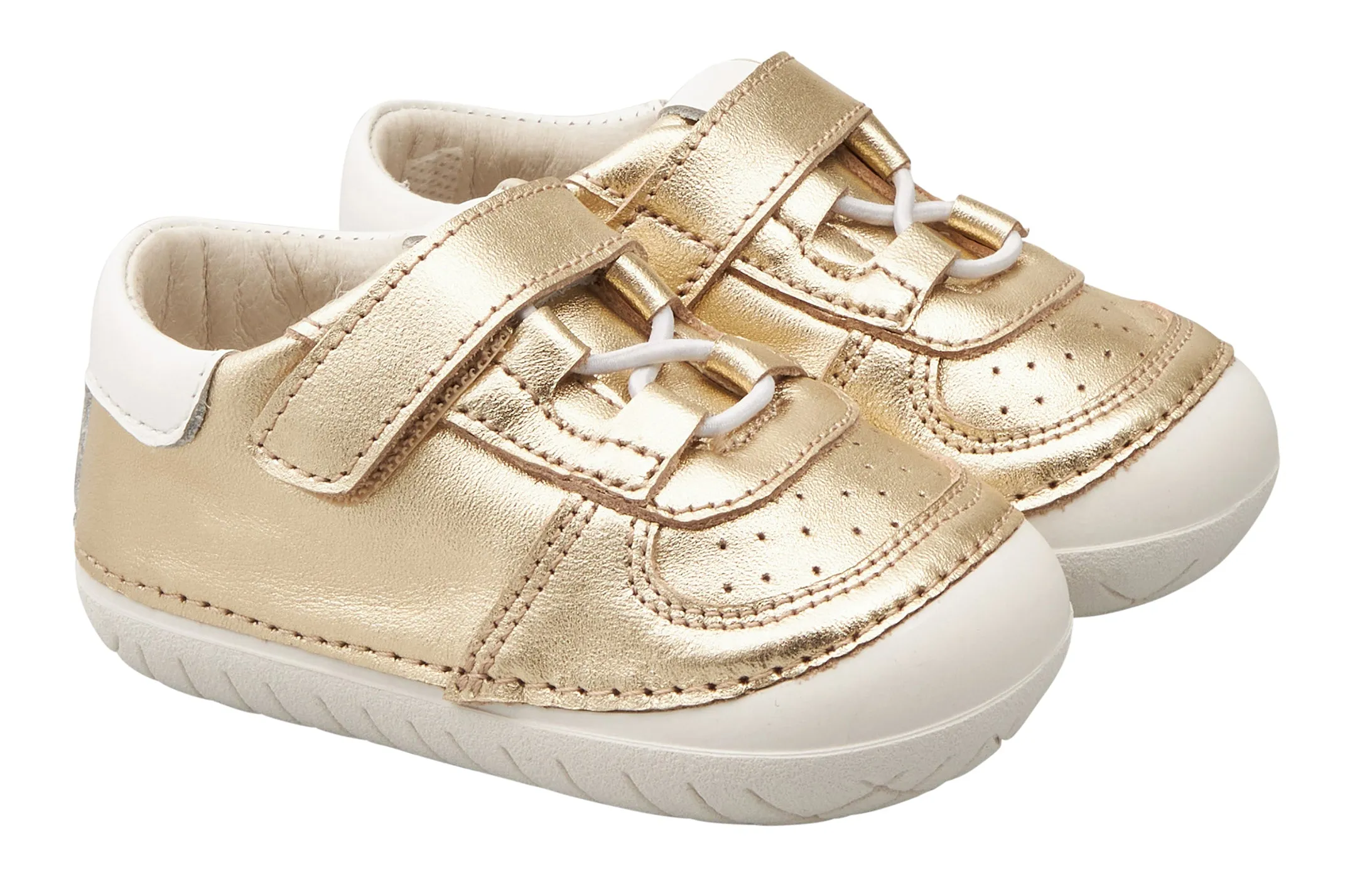 Old Soles Girl's and Boy's 4090 Rebel Pave Shoes - Gold/White