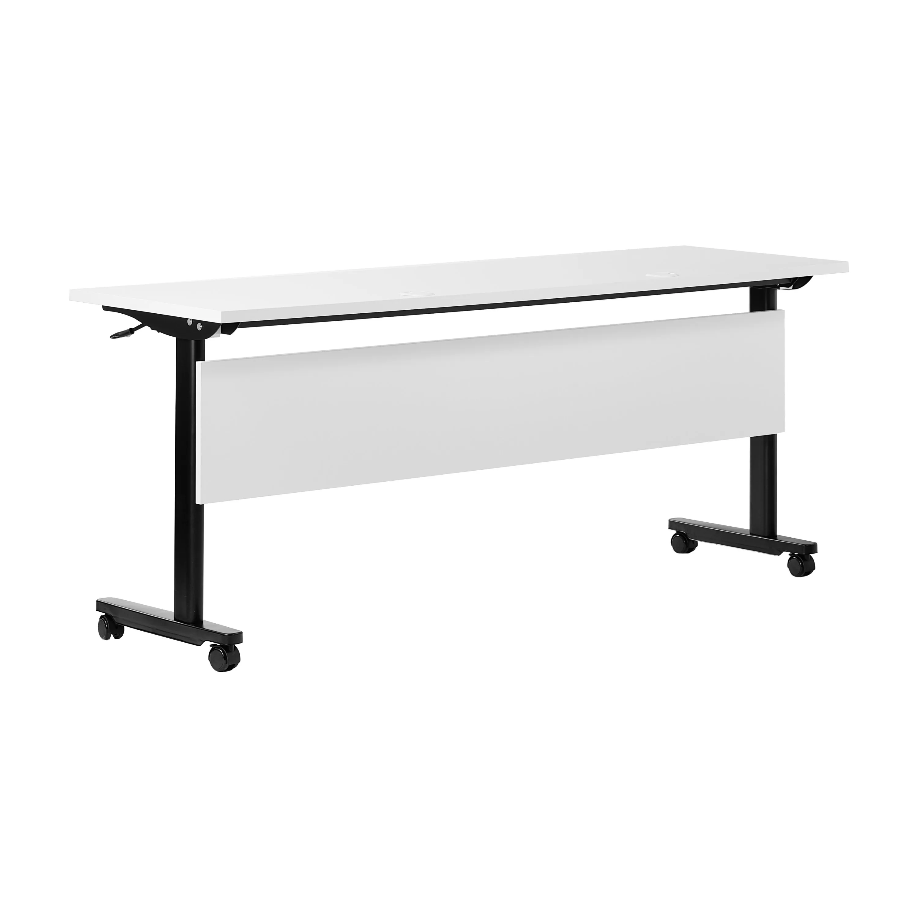 Palmer Commercial Grade Heavy-Duty Nesting Flip Training Table with T-Legs, Modesty Panel, Tabletop, and Frame